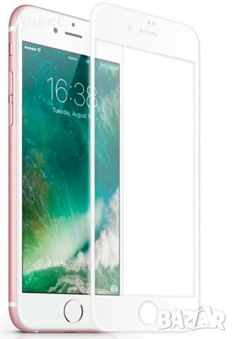 Стъклен протектор iPhone 6 / 7 / 8 в бял цвят