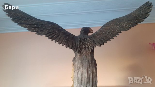 Голям дървен орел - ръчна изработка от Русия/СССР, снимка 5 - Други ценни предмети - 41589620