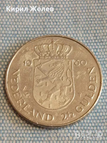 Две монети 2 1/2 гулдена 1980г.  1 гулден 1982г. Недерландия За КОЛЕКЦИЯ ДЕКОРАЦИЯ 34815, снимка 3 - Нумизматика и бонистика - 48660667