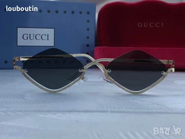 GUCCI дамски слънчеви очила ромб 2 цвята черни кафяви, снимка 7 - Слънчеви и диоптрични очила - 50741381