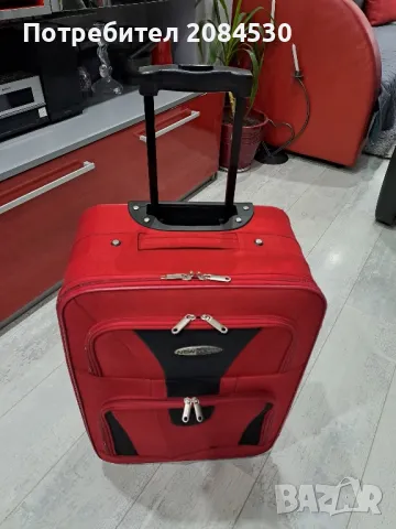 Куфар с колелца и телескопична дръжка , снимка 2 - Куфари - 49126991