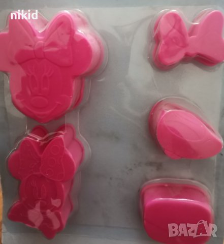 Мини Маус Minnie глава пандела обувка силиконов молд форми форма фондан тесто шоколад бонбон гипс, снимка 2 - Форми - 39843083
