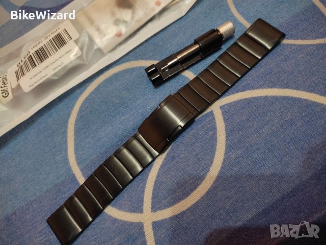Garmin Fenix 5 метална черна каишка 22MM. + инструмент за скъсяване НОВА , снимка 4 - Каишки за часовници - 41799701