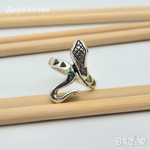 Сребърен пръстен: "Селина", снимка 2 - Пръстени - 52366609