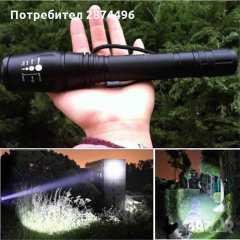 T6-0478 Мощен ловен фенер Cree LED и алуминиев корпус, снимка 2 - Оборудване и аксесоари за оръжия - 35800462