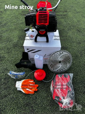 Бензинов Храсторез HONDA 68 Куб. Двутактов Тример ХОНДА с Аксесоари, снимка 2 - Градинска техника - 39956464