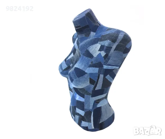 Уникален торс манекен дънков пачуърк, снимка 3 - Други - 48033215