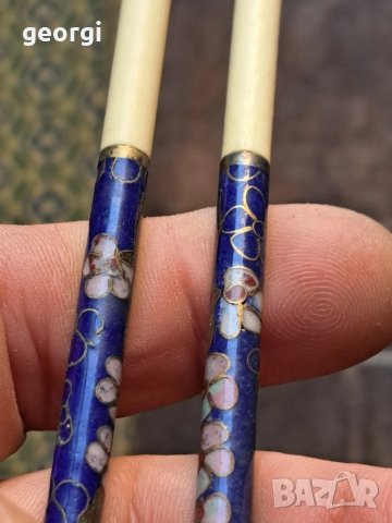 луксозни емайлирани стикове за суши от кост   26/2  , снимка 5 - Антикварни и старинни предмети - 50679054