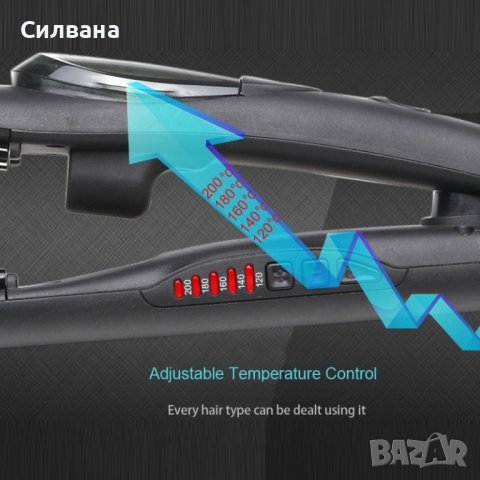 Преса за изправяне на коса с пара , снимка 4 - Преси за коса - 42612799