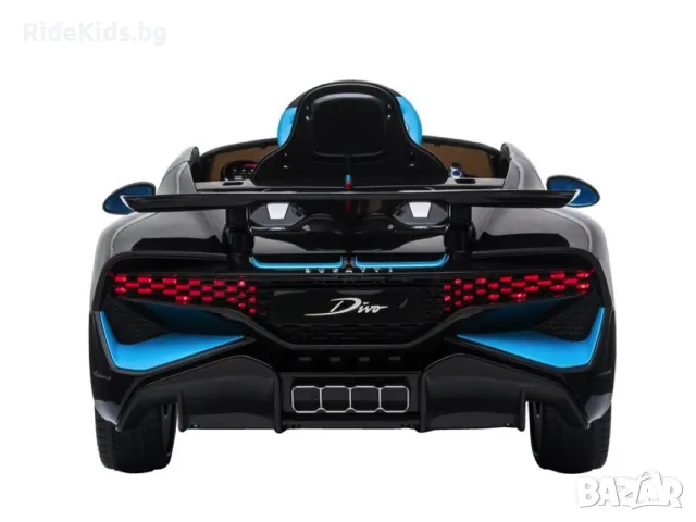 Bugatti Divo 12V – Детска акумулаторна кола, Черна, EVA гуми, снимка 6 - Детски велосипеди, триколки и коли - 49743840