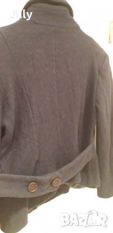 Вълнено късо палто синьо на цвят, снимка 2 - Якета - 38831297