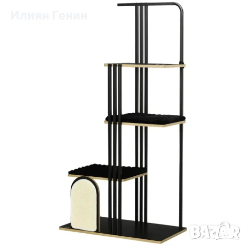 Дърво за котки PawHut, Индустриален дизайн, 3 платформи, 2 възглавници, снимка 6 - За котки - 50803981