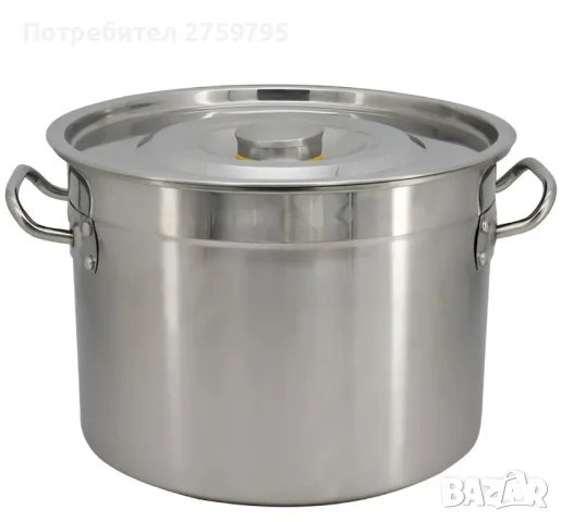 ТОП.Казан с капак Rosberg 32 л. 42 см. Неръждаема стомана.