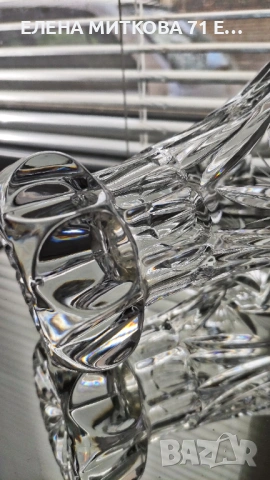 Масивна кристална ваза, снимка 6 - Вази - 53774387