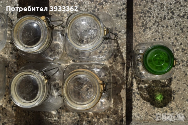  Стъклени буркани с механизъм за затваряне, снимка 2 - Буркани, бутилки и капачки - 51936257