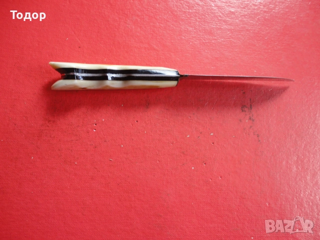 Старинен нож ножка каракулак кокалени чирени , снимка 6 - Ножове - 53023717