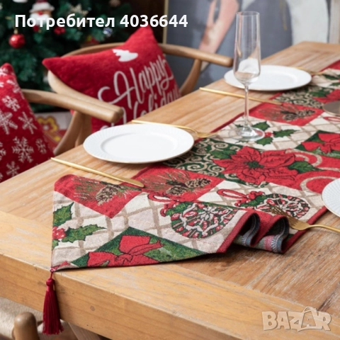 Коледна покривка за маса - идеалната празнична декорация, снимка 4 - Декорация за дома - 52448743