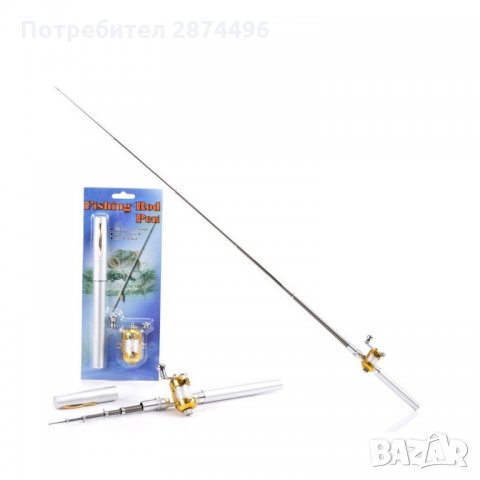 0853 Мини джобна телескопична въдица с макара , снимка 3 - Въдици - 35800329