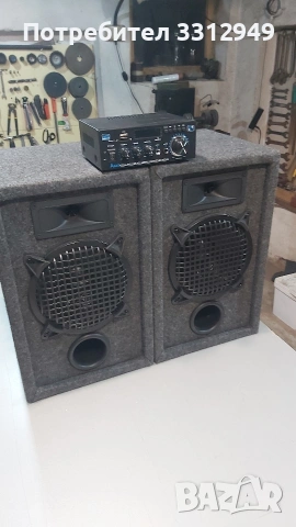 тонколони 8 инча 2х100вата 4 ома нови със усилвател комплект., снимка 2 - Тонколони - 53526822