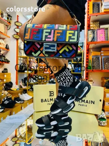 Дамски черни маратонки  Balmain  код Br33F