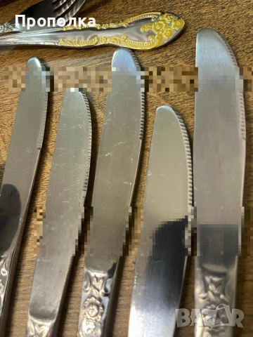  К-т прибори барокови орнаменти за шест души, неупотребявани -24бр., снимка 9 - Прибори за хранене, готвене и сервиране - 53631442