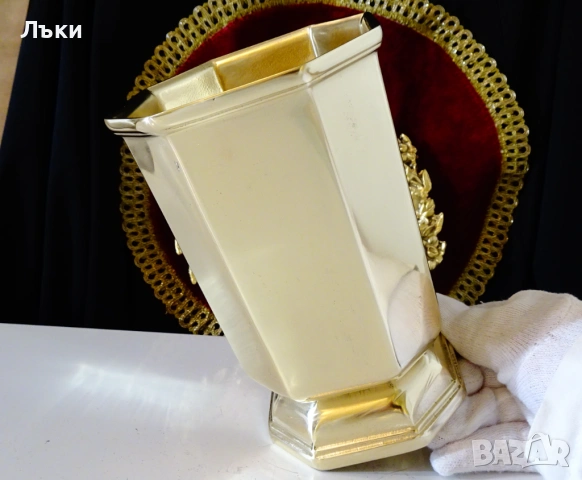 Масивна ваза от месинг Collini,820 гр. , снимка 7 - Антикварни и старинни предмети - 53274676