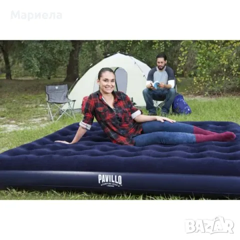 Продавам нови надуваеми легла King Size 203x183x22 cm, Надуваемо флокирано въздушно легло, снимка 2 - Спални и легла - 48260508