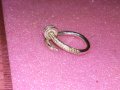 ПРЕКРАСЕН НЕЖЕН АРТ РЕГУЛИРУЕМ СКЪПОЦЕНЕН СРЕБЪРЕН ПРЪСТЕН СРЕБРО 925 АНГЛИЯ с ИСКРЯЩИ ЦИРКОНИ 43191, снимка 13