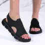 Дамски сандали с мрежа с гъвкава подметка D2433-1 all black, снимка 1