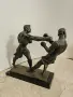 Статуетка боксьори бронз масив фигура , снимка 3