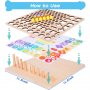 Дървена играчка мозайка с мъниста, рибки, цифри и геометрични фигурки, снимка 7