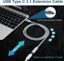 Basesailor USB C удължителен кабел 200 см [100 W, 10 Gbps] USB-C 3.1 Gen 2,Thunderbo, 4K видео кабел, снимка 3