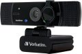 Оригинална Verbatim уеб камера с двоен микрофон, външна камера за компютър или лаптоп с Ultra HD 4K 