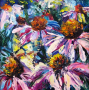 Картина с маслени бои - Летни цветя билки, снимка 1 - Картини - 36350626