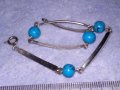 ДИЗАЙНЕРСКА МАРКОВА СРЕБЪРНА ГРИВНА с ЕСТЕСТВЕН ШЛИФОВАН ТЮРКОАЗ СРЕБРО 925 - ЧАСТ от КОМПЛЕКТ 38888, снимка 8
