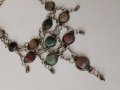 колие със полоскъпоценен камък, ретро племенно колие, ретро бижута, снимка 9