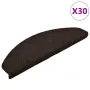 vidaXL Изтривалки за стълби, самозалепващи се, 30 бр., 65x21x4 см, тъмнокафяви, полукръгли, големи, снимка 1