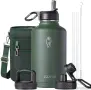 Coolflask термобутилка 1.9L със сламка и 3 капачки, снимка 1