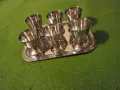 Чаши за ракия алпака с поднос, снимка 5