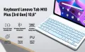 Кожен Калъф+Bluetooth магнитна клавиатура за Lenovo Tab M10 Plus 3rd Gen 10.6'' 2022/държач за молив, снимка 10