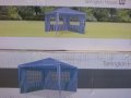 Градинска шатра, павилион с 2 страници 3х3 / 2,6 м. Синьо бяла, снимка 3
