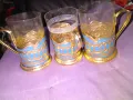 	Стакани Подстакани СССР руски 6броя -6 чаши 2вида х3бр рисувани емайл маркировка, снимка 7