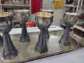 Посребрени чашки за ликьор с поднос wmf, снимка 4