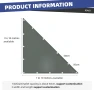 IOAOI Сенник за сянка, водоустойчив, 3x4x5M правоъгълен триъгълник, 95% UV защита, тъмносив, снимка 2
