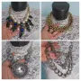 Четири 4 броя / Колие тип чокър или гердан / Елитна имитационна бижутерия , снимка 1