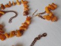 Кехлибарена огърлица и обици, снимка 4