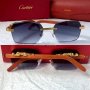 Cartier висок клас слънчеви очила Мъжки Дамски слънчеви с дървени дръжки, снимка 3