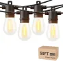 Dotrvmp S14 15 м LED Външни струнни лампи с нечупливи крушки Edison (15+1), IP65, снимка 1