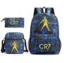 Ученическа раница Кристиано Роналдо 3 части, CR7 детска раница за училище,чанта, Ronaldo, снимка 1