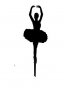 Черна Балерина твърд акрил топер украса декор за торта Балет, снимка 1 - Други - 35722758